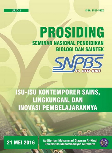 					View 2016: Prosiding SNPBS (Seminar Nasional Pendidikan Biologi dan Saintek)
				