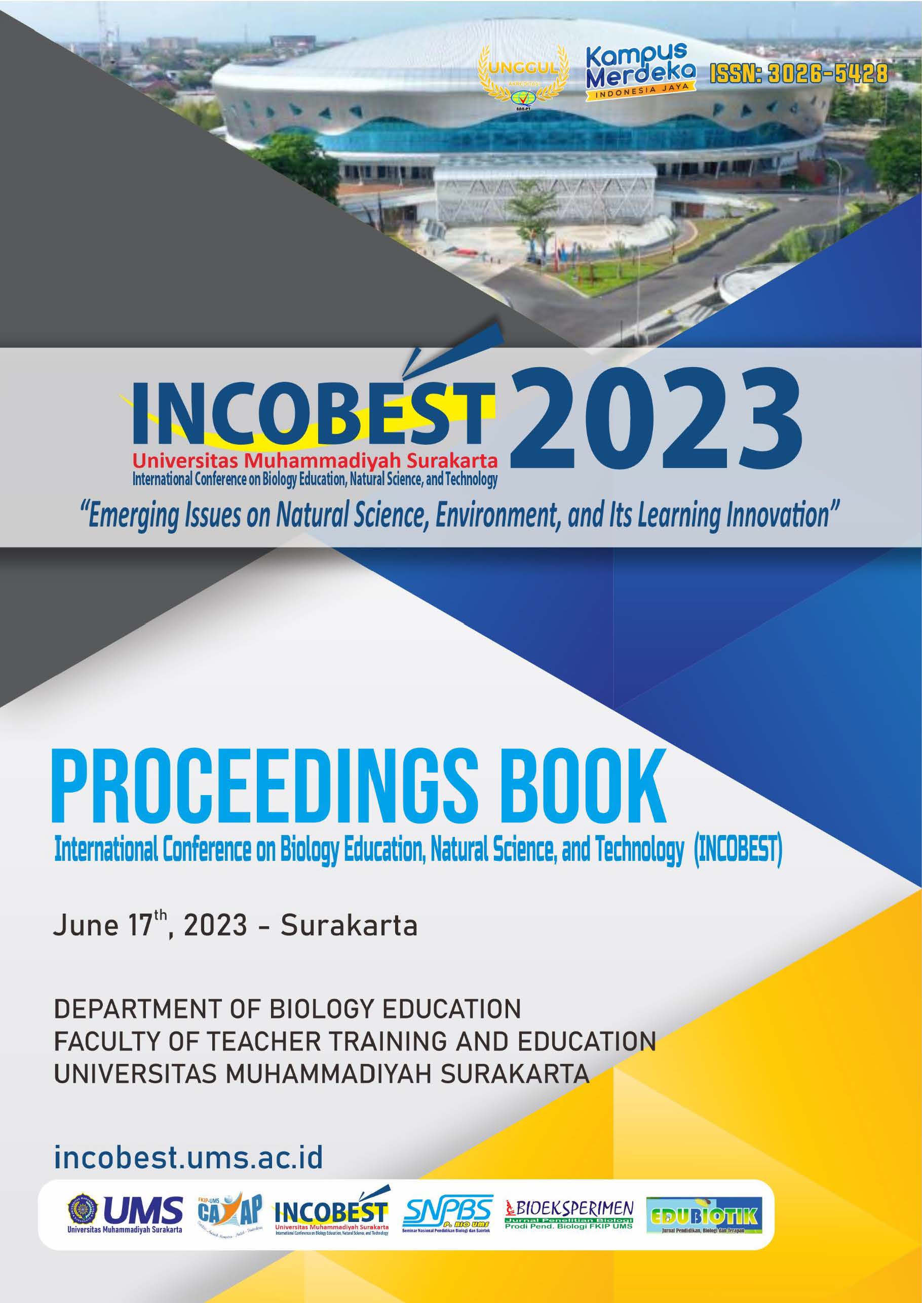 					View Vol. 1 (2023): Proceeding of International Conference on Biology Education, Natural Science, and Technology
				